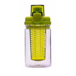 Uusi 350ml/12oz Bpa-vapaa Tritan Small Fruit Infuser -vesipullo kääntyvällä kannella